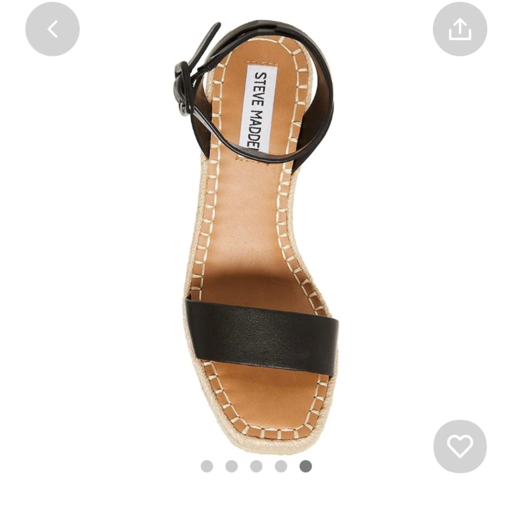 Steve Madden Upstage Wedge in Black - Size 10